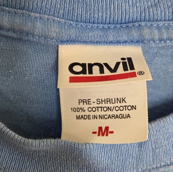 Anvil | Cheeburger Cheeburger Blue Short Sleeve Graphic Tee Size Medium - Picture 2 of 5